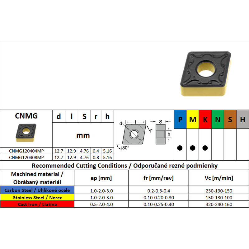 CARBEX CNMG120404MP